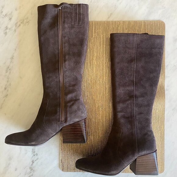 Blondo Tessa Waterproof Knee High Boots in Brown Suede - Picture 1 of 6